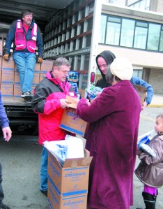 Red Cross volunteers Don Flowers