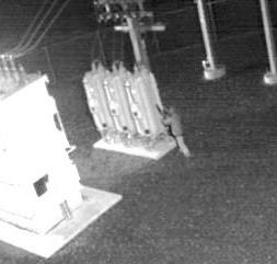 County Public Utility District video shows the suspect in Saturday's theft of copper wire from the Laird's Corner substation west of Port Angeles. County Public Utility District video