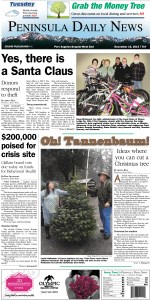 Here is today's front page for our Clallam County readers — news tailored to your community. There's more inside that isn't online!