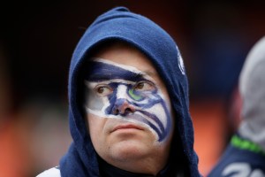 To inspire you — a Seattle Seahawks fan wears the team logo before the game against the Kansas City Chiefs in Kansas City on Nov. 16. The Associated Press