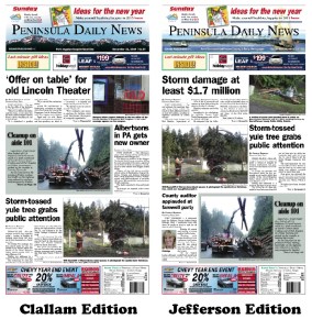 Here are today's front pages for our Clallam and Jefferson readers — news tailored to your community. There's more inside that isn't online!