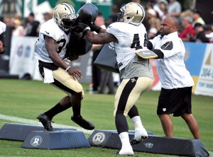 New Orleans Saints running backs coach Joel Thomas