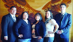 Quileute Tribal Council reorganized Friday after an election Jan. 17. From left are Charles “Chas” Woodruff