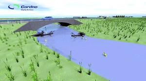 The engineer's conception of what the new road will look like at 3 Crabs at the north end of Dungeness.