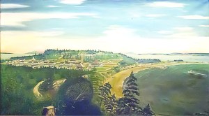 “Fort Worden” by Roy D. Erickson will be among the paintings displayed in “Scapes: 1867-1992