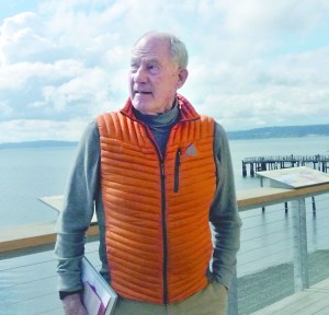Jim Whittaker of Port Townsend is still enraptured by the landscape: You look over there and can see Mount Baker on a clear day. Over there