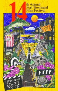 Artwork by Frank Samuelson is the centerpiece for this years Port Townsend Film Festival Poster.