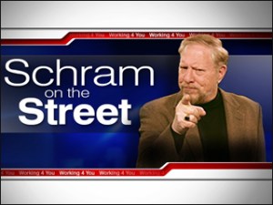 The KOMO TV graphic used to introduce Ken Schrams commentaries until he retired two years ago. Schram died Thursday.