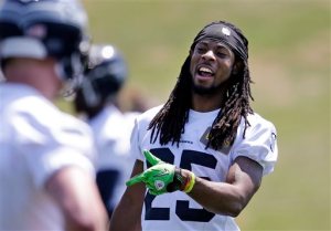 Cornerback Richard Sherman at the Seattle Seahawks complex in Renton.  Photo by The Associated Press
