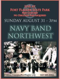 Fort Flagler outdoor concert at 3 p.m. today . . .  as summer concerts come to an end across the Peninsula