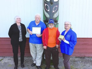 Washburns General Store was awarded the Employer of the Month Award from the Clallam County Health & Human Services Business Leadership Advisory Committee. From left are Business Leadership Advisory Committee member Pamela Leonard-Ray