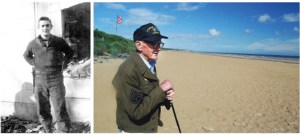 Oscar “Pete" Peterson stands near an aid station