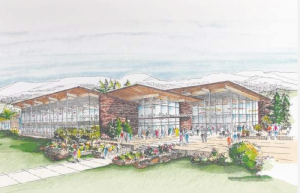 A preliminary drawing by McGranahan Architects of Tacoma of a new Port Angeles High School.