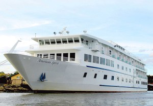 The 102-foot American Spirit will make a total of 22 stops in Port Angeles and Port Townsend next year