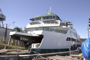 Construction of the MV Samish is underway at Vigor shipyard. The vessel is in the Olympic Class