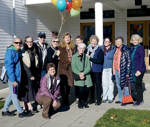 Members of the Fund for Women and Girls Steering Committee surprised Port Townsend Marine Science Center staff with an impromptu party recently at Fort Worden Commons with news that they are the 2014 grant recipients for their Teens Project. From left are science center staff Crissy McLean