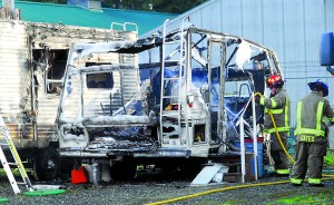 SunLand fire razes RV, chars two others
