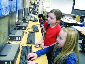 Maizie Tucker (seated) and Talia Anderson