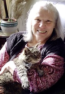 Patricia Gillian holds her cat