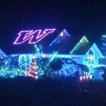 A home at 630 Klahndike Blvd. in Forks must love sports with the distinctive 12 and a purple W on the roof. (Zorina Barker/for Peninsula Daily News)