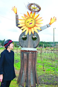 Olympic Cellars owner Kathy Charlton and the Vineyard Angel