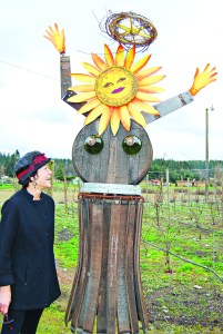 Olympic Cellars owner Kathy Charlton and the Vineyard Angel