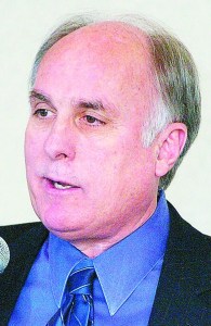 City Manager Kent Myers said he would not present to the council a proposal that a waterfront improvement bond question be included on the August ballot. Keith Thorpe/Peninsula Daily News