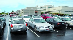 Cars fill the parking areas at Olympic Medical Center on Friday. Keith Thorpe/Peninsula Daily News