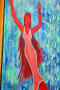 Paintings of women and water line the PUB Gallery at Peninsula College through this Friday only; artist d'Elaine Johnson will give a free talk at 1 p.m. Friday and then stay for a public reception in the gallery.