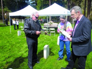 After the graveside service at Fort Worden Cemetery last week