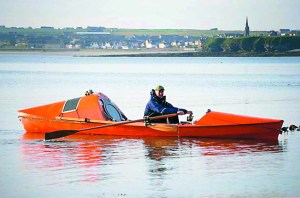Chris Duff is shown heading for the Orkney Islands in this shot from his blog. Ken Nicol