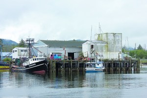 The 65-year-old commercial dock and buildings at Neah Bay.  -- Photo by Jason Roberts/Cape Flattery Fishermens Cooperative