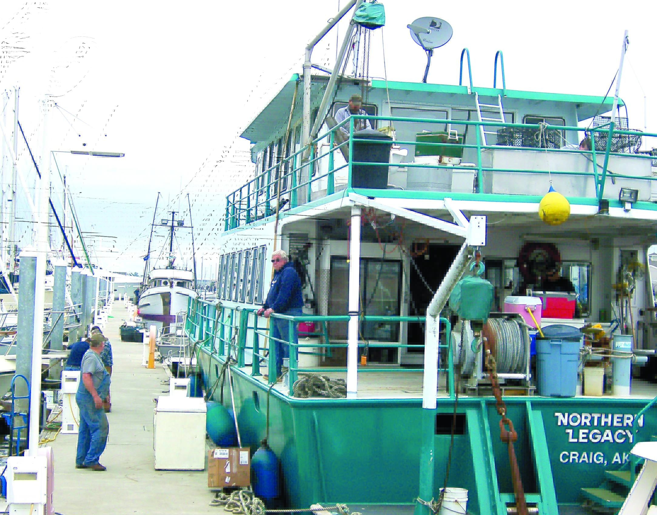 Pete Hanson stands on the deck of his Northern Legacy