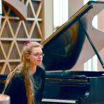 Emma Weller of Port Angeles, seen in 2017s Young Artist Competition, will join the competition again this year. The event, newly renamed the Nico Snel Young Artist Competition, will take place at Port Angeles Holy Trinity Lutheran Church on Saturday. (Photo by Diane Urbani de la Paz)