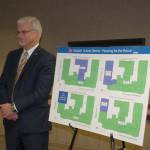 At a Jan. 11 public forum, Sequim School District Superintendent Gary Neal describes possible changes to a Sequim Community School capital levy project. (Erin Hawkins/Olympic Peninsula News Group)