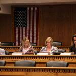 Senate Health and Long Term Care Committee members, from left, state Sens. Karen Keiser, Patty Kuderer, Annette Cleveland and Ann Rivers. (Taylor McAvoy/WNPA Olympia News Bureau)