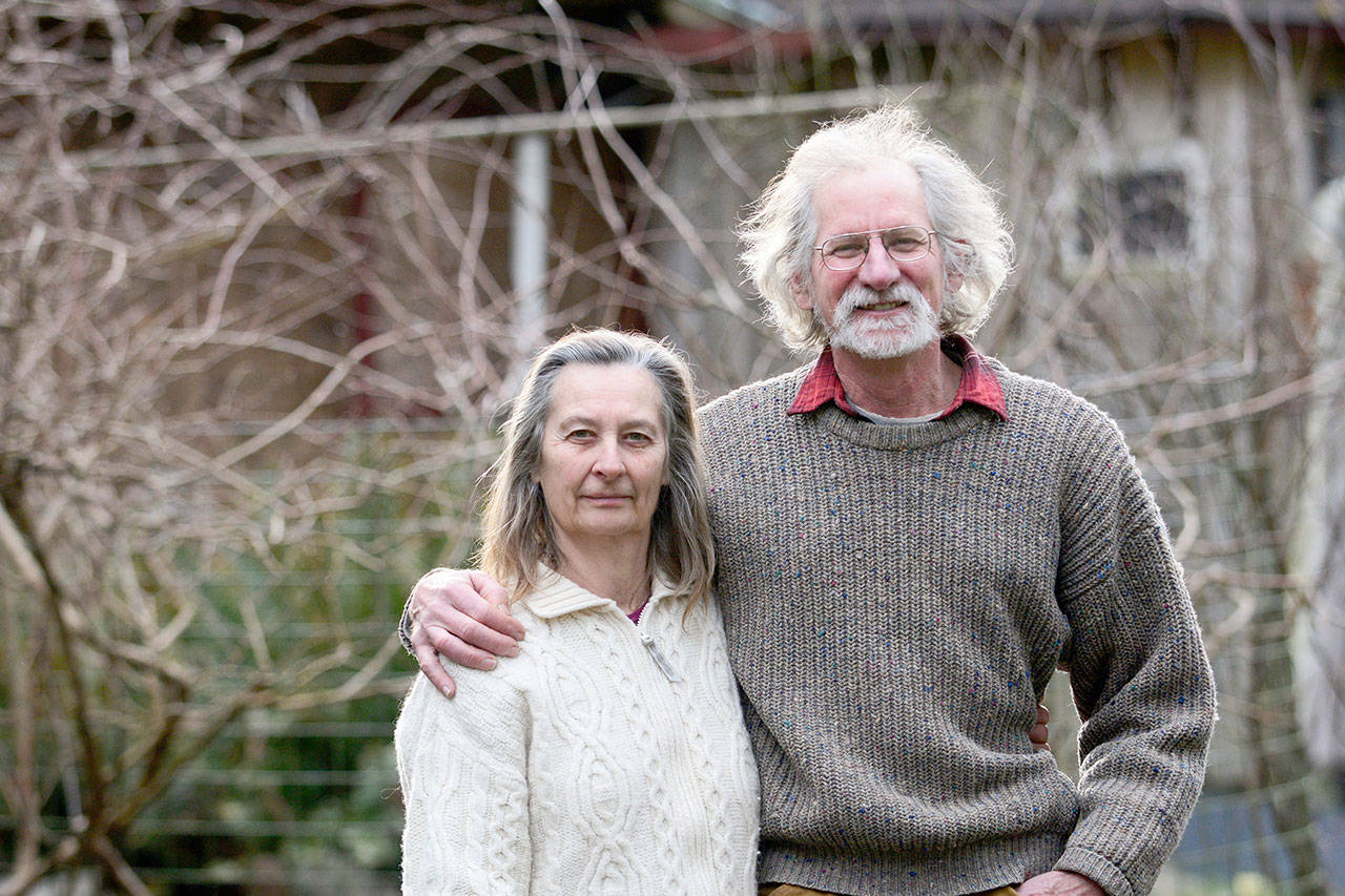 Nicole and Wayne Chimenti were selected as Marrowstone Island Citizens of the Year for 2017. (Jesse Major/Peninsula Daily News)