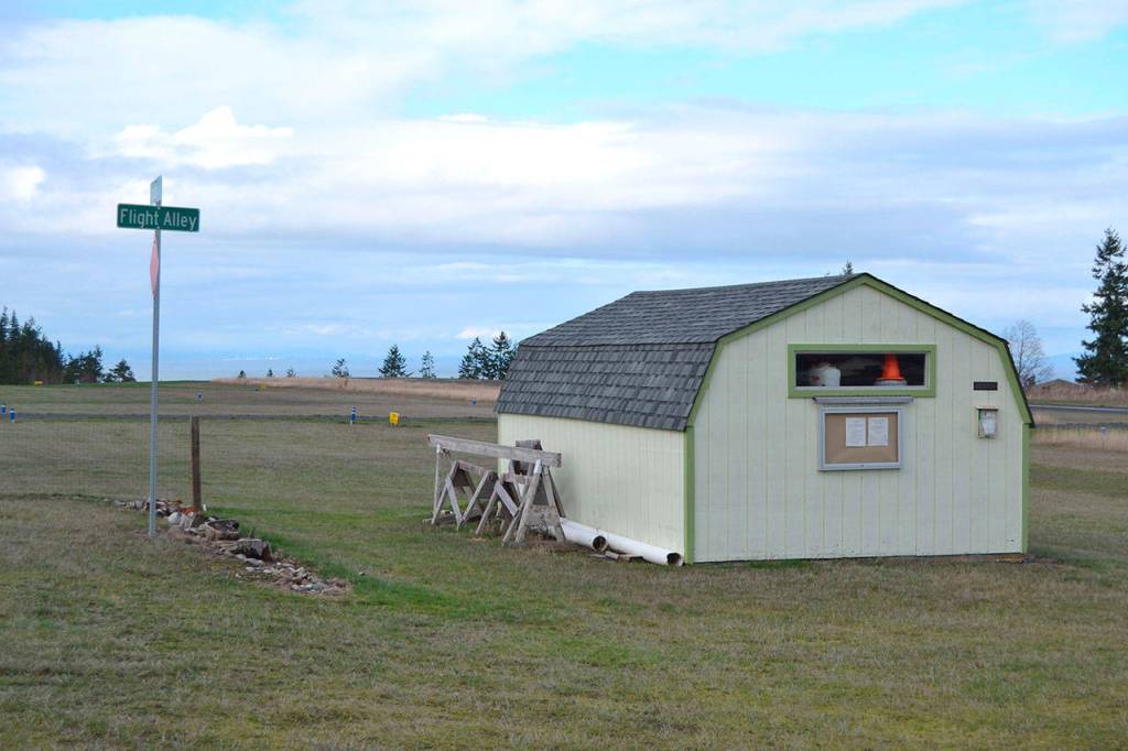 Following a car wreck last year, Diamond Point residents say it was so dark that a helicopter pilot struggled to land at Diamond Point Airports grass helipad and nearly hit a shed down the runway. Clallam County Fire District 3 officials report the helipad hosts one-two airlifts each year. (Matthew Nash/Olympic Peninsula News Group)