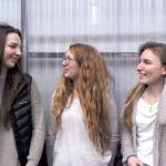 Chimacum High School juniors, from left, Clara Johnson Noble, Farryn Olson Wailand and Aurora Plunkett are planning to walk out of class on March 14 at 10 a.m. to bring the national debate about school gun violence to their hometown. (Jeannie McMacken/Peninsula Daily News)