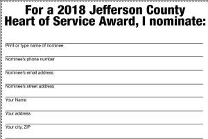 Nominations accepted now for Heart of Service Award