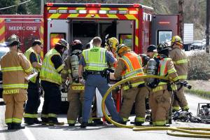 Two-truck crash hospitalizes Port Townsend woman