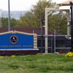 This April 17, 2013, file photo shows the gate for the Joint Base Anacostia-Bolling in Washington, D.C. (The Associated Press)