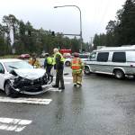 A 57-year-old Port Townsend man was injured in a two-vehicle collision early Tuesday afternoon. (East Jefferson Fire-Rescue)