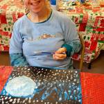 Joy Morrill is a Sequim-based Clallam Mosaic artist whose artwork will be shown at the Port Angeles Main Librarys quarterly Art Blast! event starting today and will remain on display through July 24.