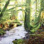 Linda Lundells Tree of Mosses at Lake Crescent is among the paintings to be exhibited at Gallery 9 during Port Townsend Gallery Walk on Saturday.