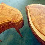Robin McKanns woodworking, such as Table Duet will be on display at Gallery 9 during Port Townsend Gallery Walk on Saturday.