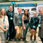Coastal Watershed Institute/Peninsula College interns, from left, Breyanna Waldsmith, Rylee Phillips, David Harvey, Marissa Christopher, Tony Thompson and Seren Weber, in front of their Elwha nearshore overview poster honored at the 2018 Salish Sea Ecosystem conference.