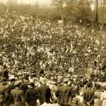 The crowd is shown at the May 7, 1892, Puget Sound Centennial Celebration at Morrisons Park (now North Beach Park). (Jefferson County Historical Society)