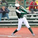 Erin Edwards of the Port Angeles Roughriders swings against Steilacoom on Friday in the Riders 11-0 win at the West Central District 3 Tournament in Lacey. (Mark Krulish/Kitsap News Group)