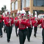 The Port Townsend High School marching band leads the 2018 Rhody Parade along Lawrence Street in Uptown Port Townsend on Saturday. (Steve Mullensky/for Peninsula Daily News)